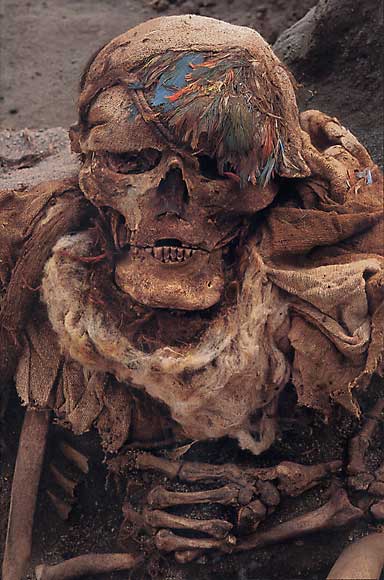 Inka-Mumie aus dem National Geographic Magazine.