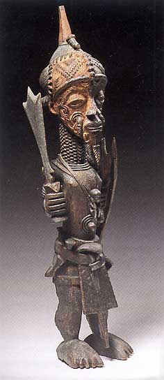 Leopardenh&auml;uptling der Luluwa, Kongo, 19. Jh., Ethnologisches Museum Berlin.