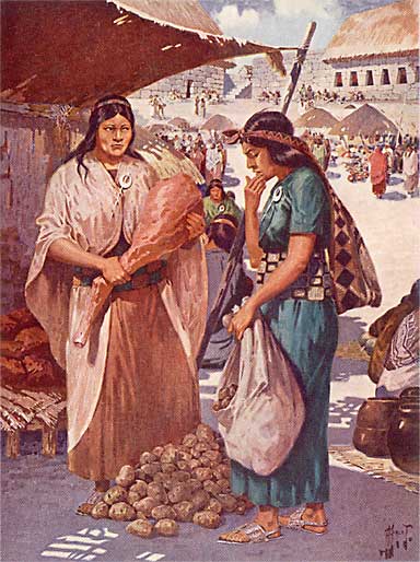 Tauschwirtschaft - keine Geldwirtschaft.