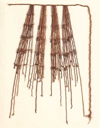 Quipu: Knotenschnüre als Gedächtnisstütze. Ein anderes Schriftsystem kannten die Inka nicht.