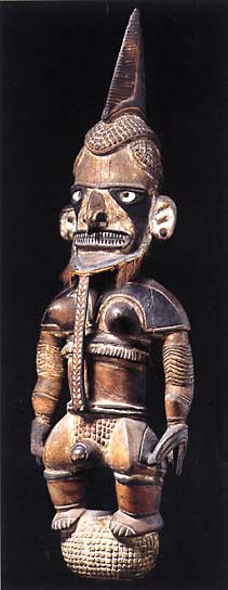 Uli-Figur, Neuirland. Ethnologisches Museum Dahlem. Doppelgeschlechtliches Fruchtbarkeitsidol.